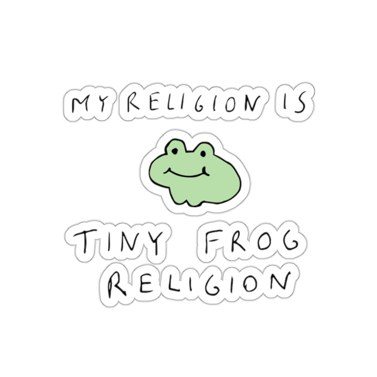 Tiny Frog Religion Sticker