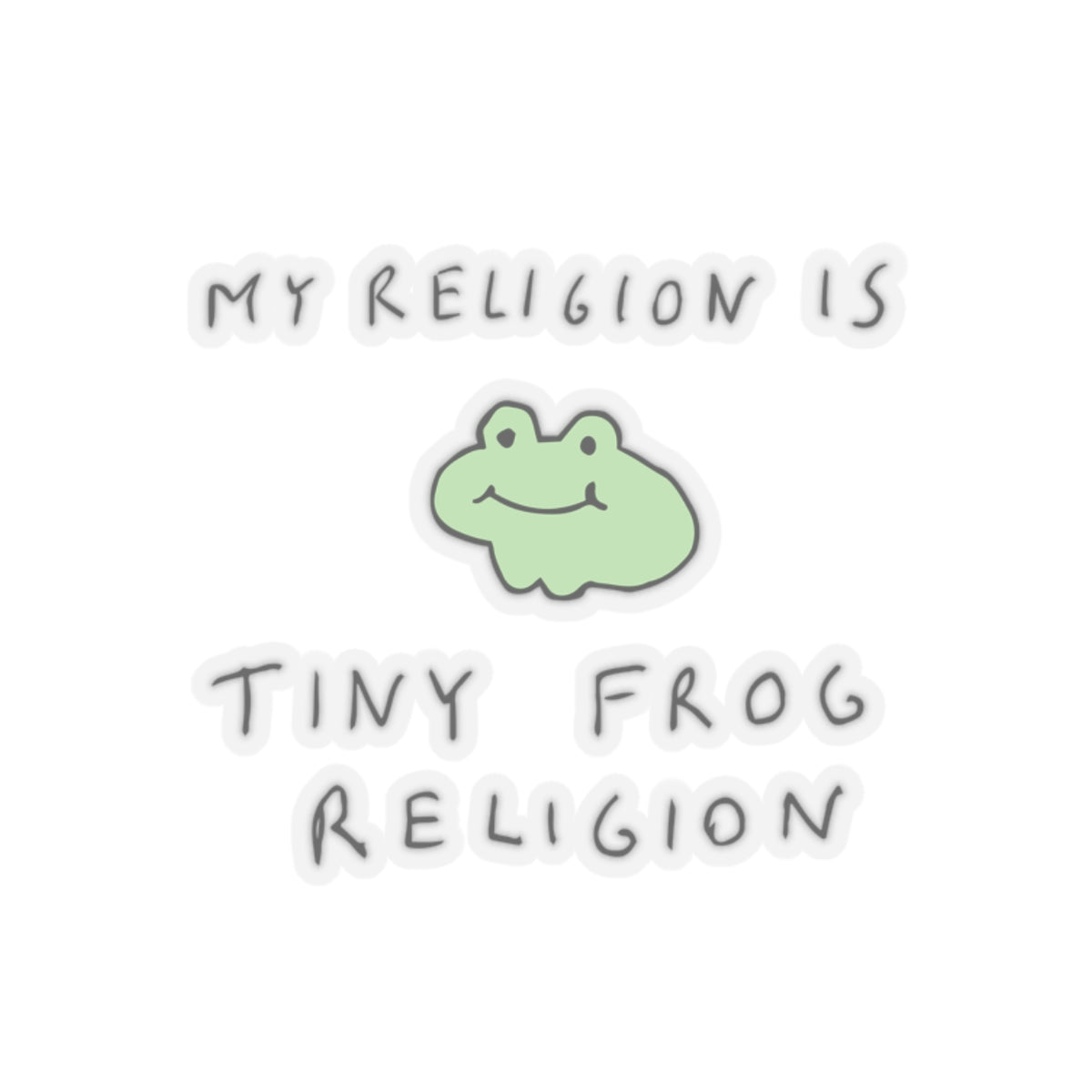 Tiny Frog Religion Sticker
